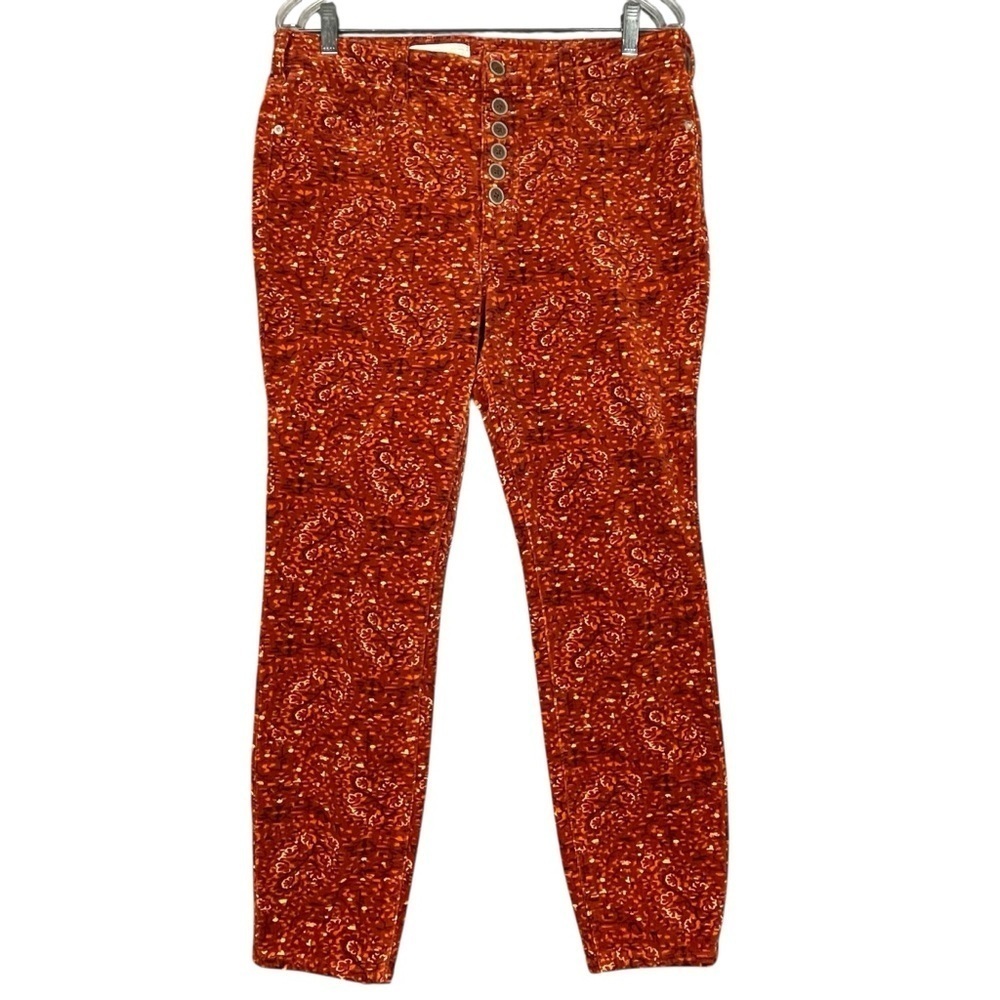 Anthropologie Pilcro High Rise Button-Fly Skinny Corduroy Chic Retro Pants - 32*
